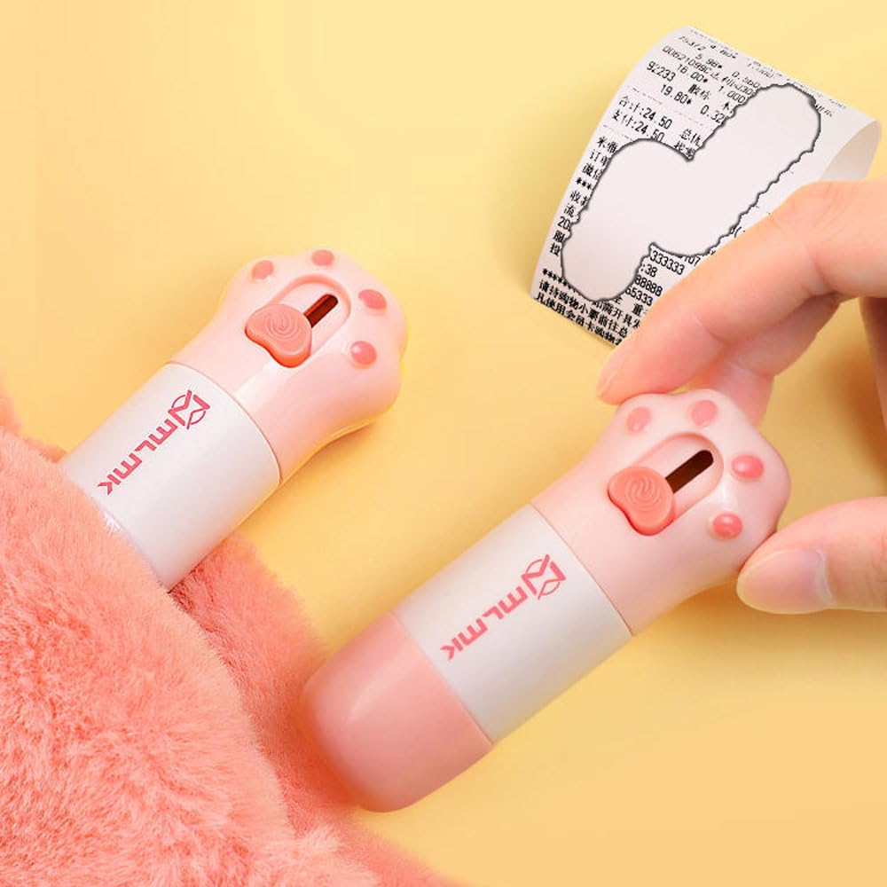 All-in-one Thermal Paper Correction Fluid Express Eraser Pen Identity and Privacy Protection 10ml (Cute Pink)