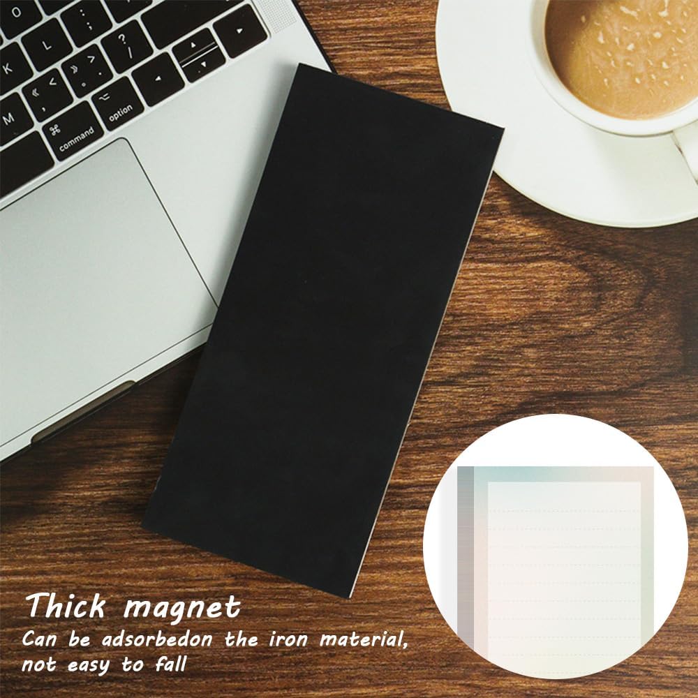 4 Pack Magnetic Notepads for Refrigerator, Full Magnet Back Design Magnetic Memo Pads, 50 Sheets per Note Pads To-Do List, Shopping List (Soft Gradient Style)