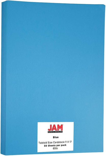 JAM PAPER Ledger Matte 24lb Paper - 90 gsm - 11 x 17 Tabloid - Yellow Recycled - 100 Sheets/Pack