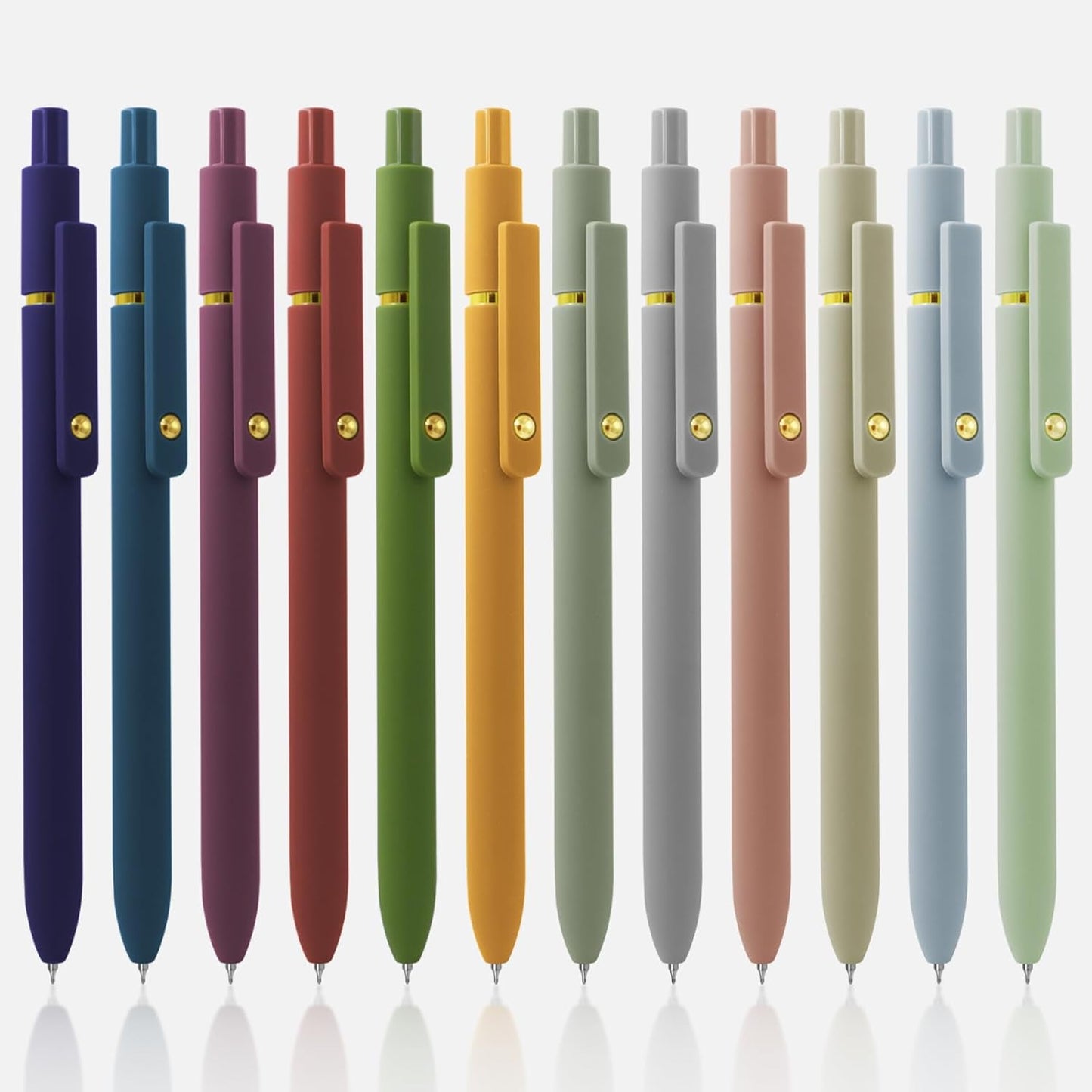 UIXJODO 6 Pcs Gel Pens 0.5mm Quick Dry Black Ink Pens Fine Point Smooth Writing Pens, Cute Office and School Supplies Gifts for Women Teacher Students (6 Pcs Ombre Gold)