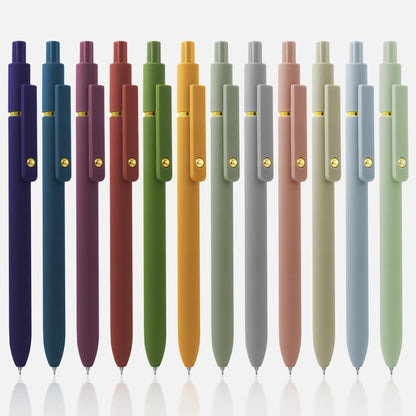 UIXJODO 6 Pcs Gel Pens 0.5mm Quick Dry Black Ink Pens Fine Point Smooth Writing Pens, Cute Office and School Supplies Gifts for Women Teacher Students (6 Pcs Ombre Gold)
