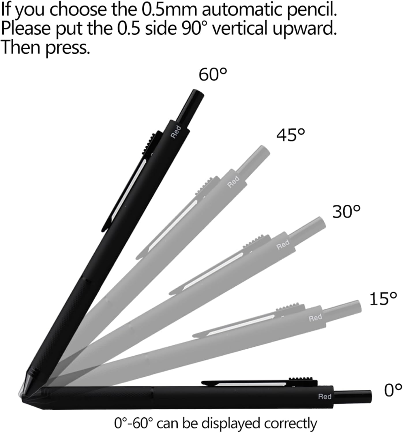 DUNBONG Ballpoint Metal D1 Refill for Multifunction Pen, Black pack of 5 pieces (Black)