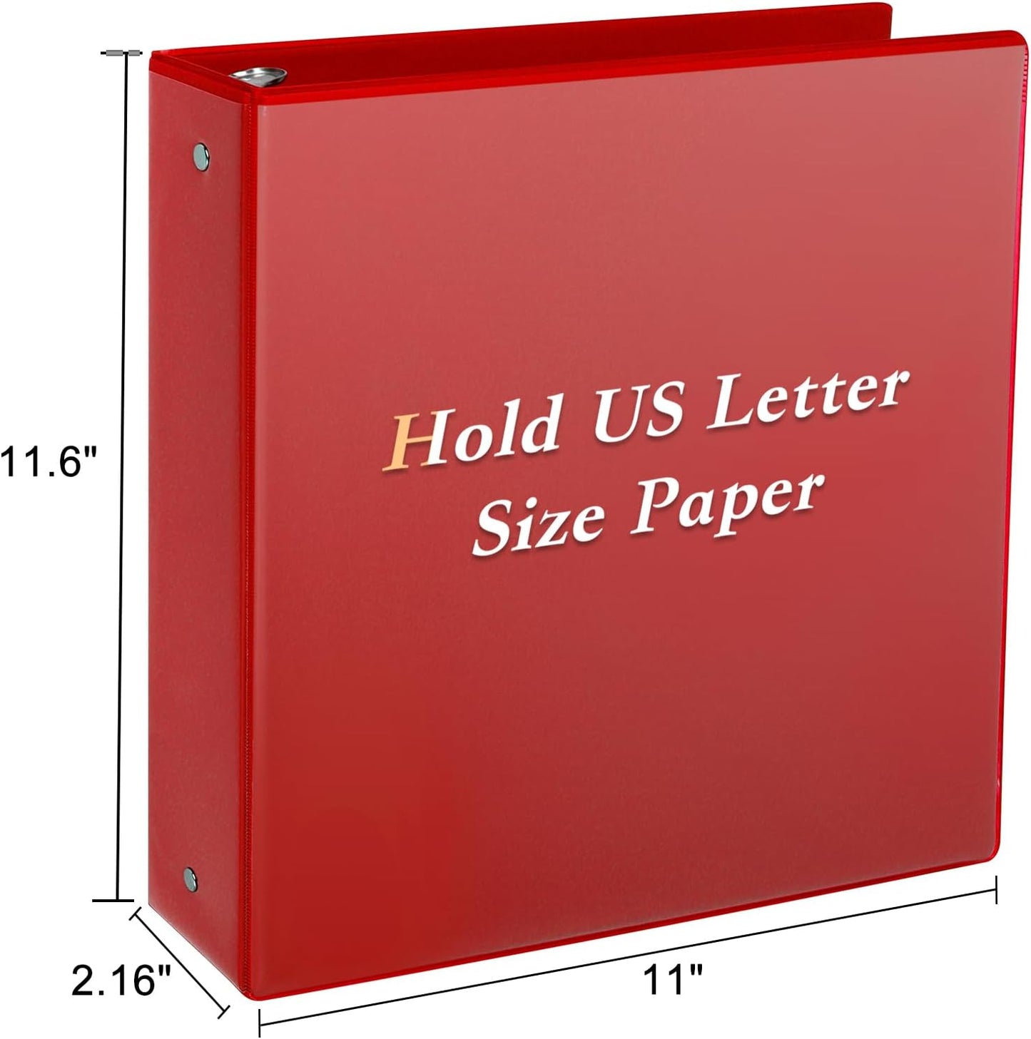 CIXILDTS 1-Inch Round Ring Binders, Standard 3 Ring Binder Fit Letter Size Paper, Presentation View Binders, 6 Packs, Assorted
