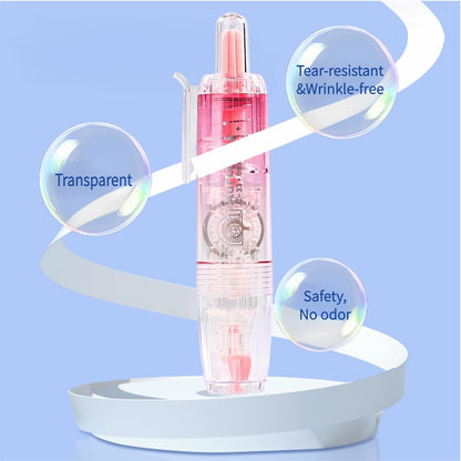 Refillable Correction Tape, 157 ft Total – 2 Pre-Filled Dispensers + 6 Snap-In Refills, School & Office Supplies, Pink &Purple