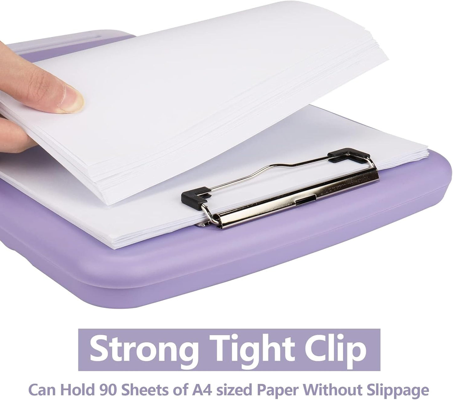 SFLHHDM Purple Clipboard, Clip Boards 8.5x11, Teacher Clipboards with Storage, Plastic Clipboard with Pen Holder, Clipboards Storage for Women Teachers Work, School & Office Supplies