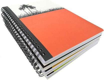 4 Pack A5 Spiral Notebook Journal,Wirebound Ruled Sketch Book Notepad Diary Memo Planner,A5 Size(8.3X5.7) & 80 Sheets (Floral)
