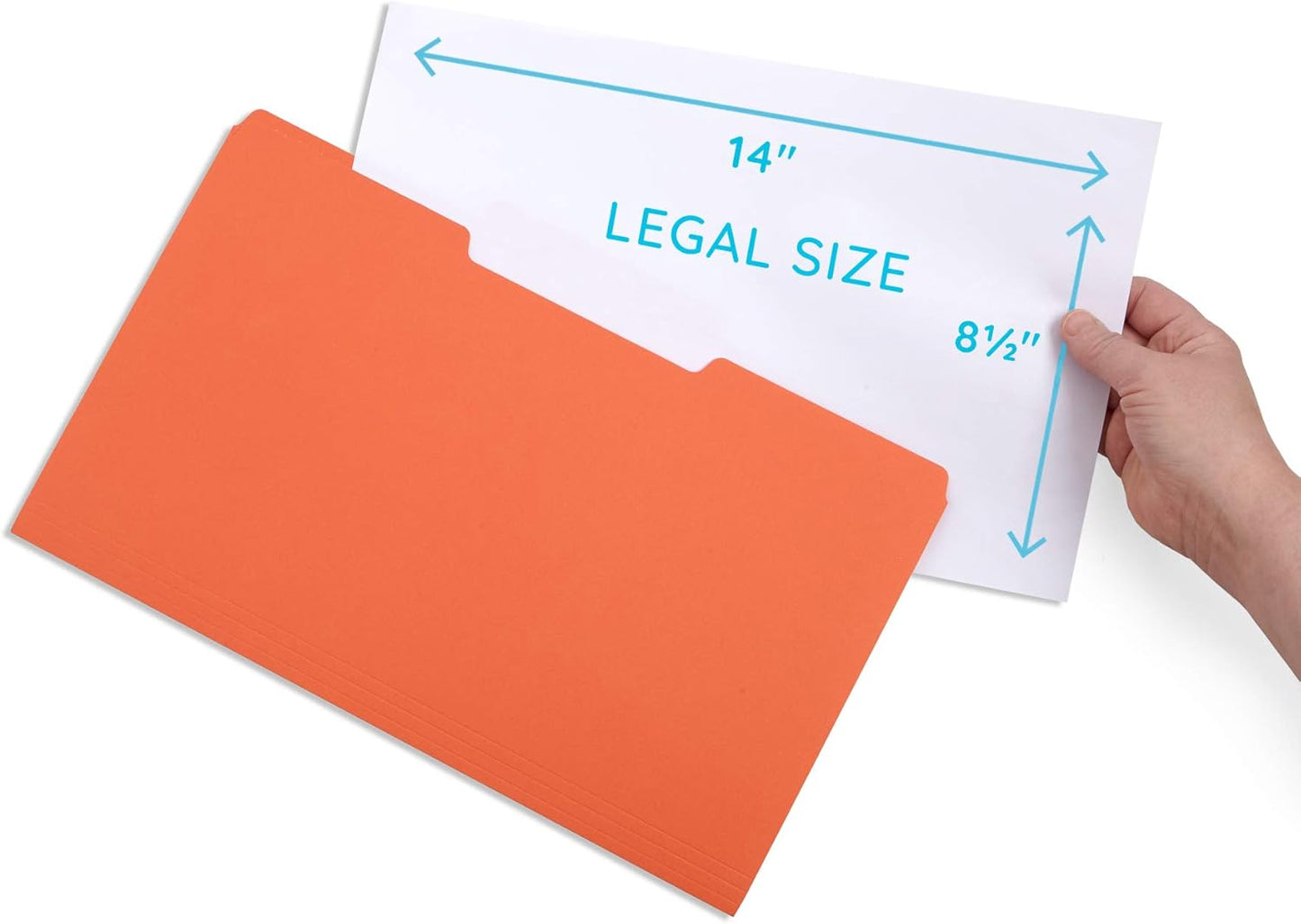 Blue Summit Supplies Blue Legal File Folders, Legal Size, 1/3 Cut Tab, Great for Organizing and Easy File Storage, File Folders 100 Count