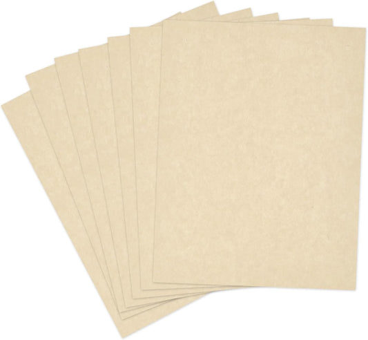 50 Sheets Cream Parchment Cardstock 8.5 x 11, Goefun Off White Parchment Paper, 65lb Cover (180 GSM) Ivory Blank Certificate Paper Cardstock for Invitations, Crafts, Menus, DIY Cards