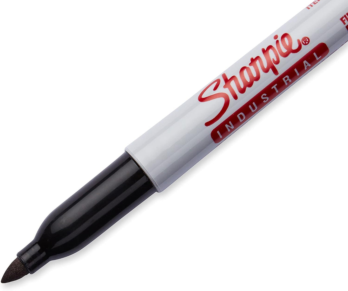 Sharpie Industrial Permanent Markers, Fine Point, Black, Box of 12