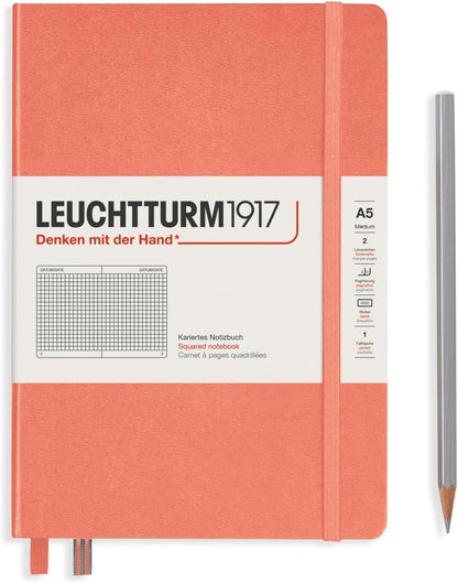 LEUCHTTURM1917 - Notebook Hardcover Medium A5-251 Numbered Pages for Writing and Journaling (Navy, Ruled)