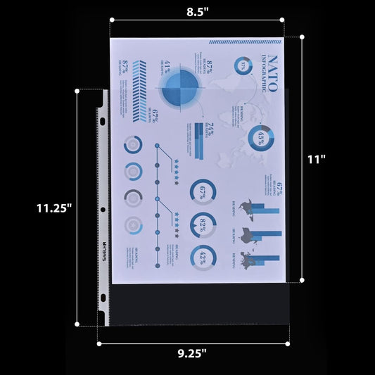 Sheet Protectors 500 Page,Page Protector 8.5" x 11" ，Upgraded Clear Plastic Page Protectors,for 3 Ring Binder, Top Loading Paper Protector with Reinforced Holes,Holds Multiple Sheets，Letter Size