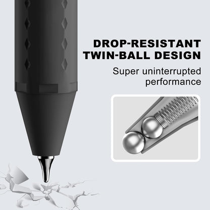 Gel Pens 0.7mm - 12 Pack Smooth Quick-Drying Retractable Black Ink for Journaling