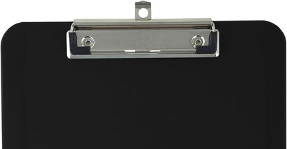 Trade Quest Plastic Clipboard Opaque Color Letter Size Low Profile Clip (Pack of 6) (Black)