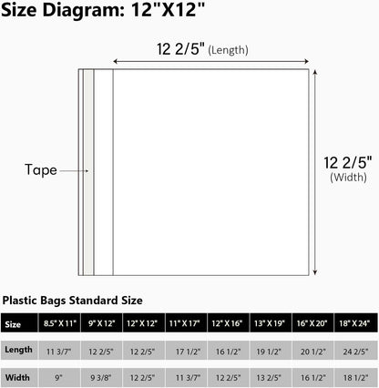 50 Pack Acid-Free Crystal Clear Sleeves Storage Bags for 8.5x11 Art Prints/Pictures/Photos/Framing Mat Mattes (Bag Size: 9"x11 3/7")