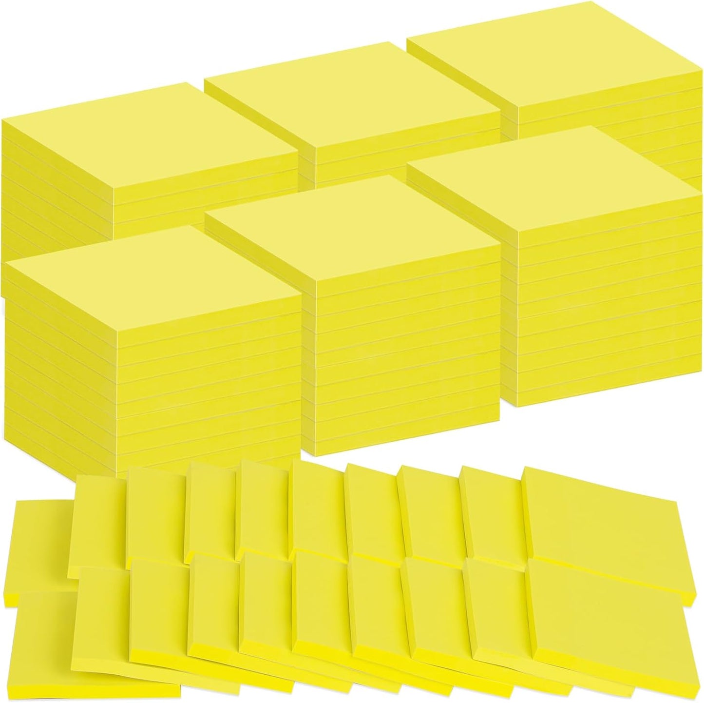 100 Pack Sticky Notes Bulk 3 x 3 in Self-Stick Note Pads Colorful Posted Note in 20 Colors Adhesive Paper Memo 50 Sheets/Pad Easy to Post for Office Home School Meetings Notebook Wall Door Window