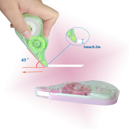 White Out Correction Tape with Dispenser,12-Count Pack,39.4ft, Easy Use Roller Applicator, Instant Dry, Fast, Clean and Tear-Resistant Tape ,Smooth Precise Corrections Tape for School,Office and Home