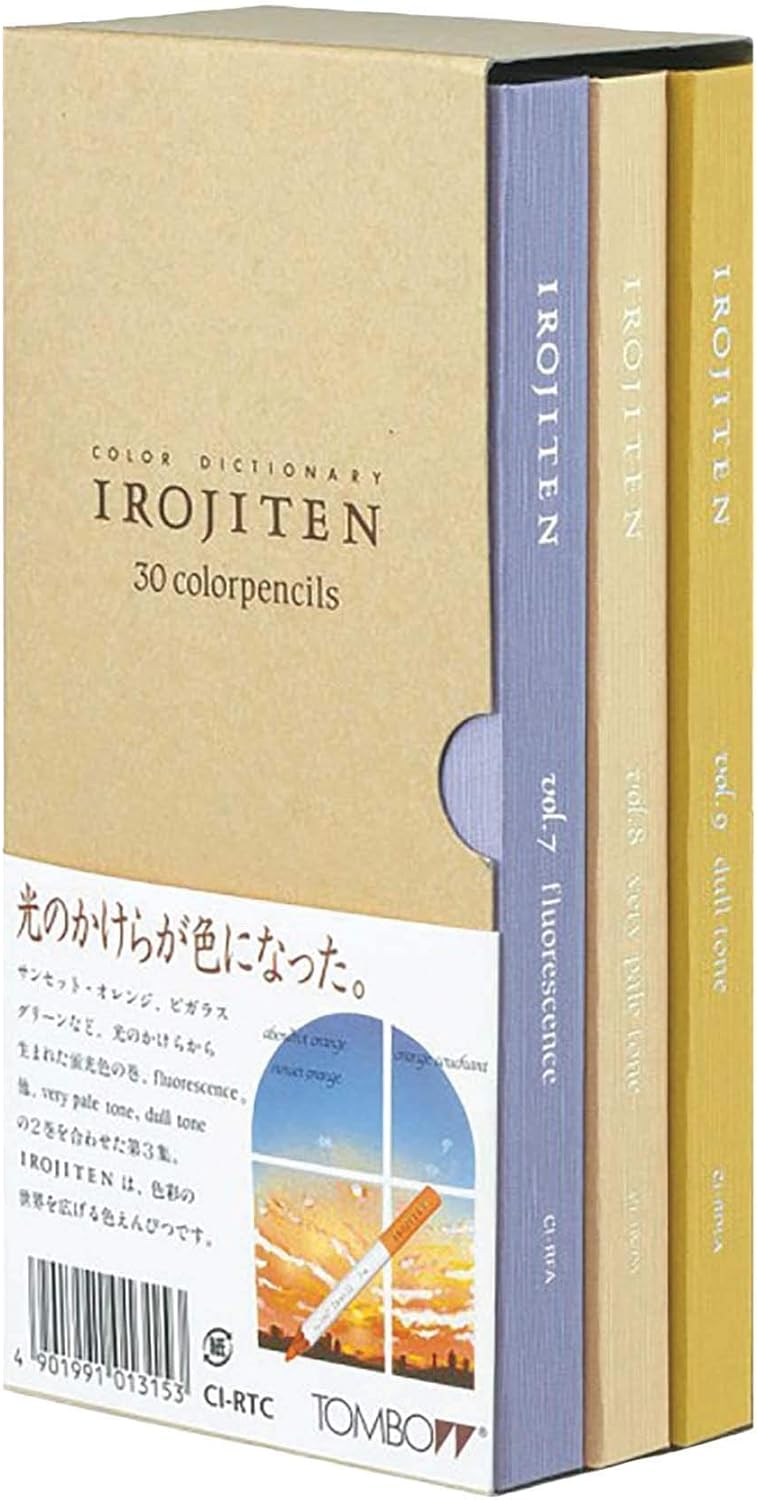 Tombow 51526 Irojiten Colored Pencil Dictionary Set, Woodlands, Set of 30. Beautifully Crafted Wax-Based Colored Pencils with Enamel Finish
