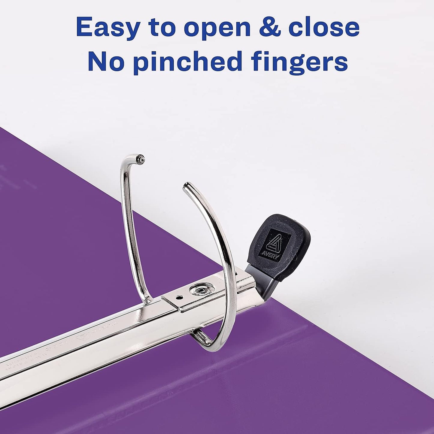 Heavy-Duty View Binder with DuraHinge and One Touch EZD Rings, 3 Rings, 1.5" Capacity, 11 x 8.5, Purple