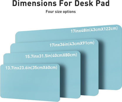 Aothia Leather Desk Pad Protector, Mouse Pad, Office Desk Mat, Non-Slip PU Leather Desk Blotter, Laptop Desk Pad, Waterproof Desk Writing Pad for Office and Home (Black,36" x 17") - Colors B