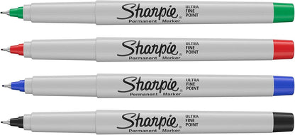 Sharpie Permanent Markers | Ultra-Fine Point | Assorted Classic Colours | 4 Count