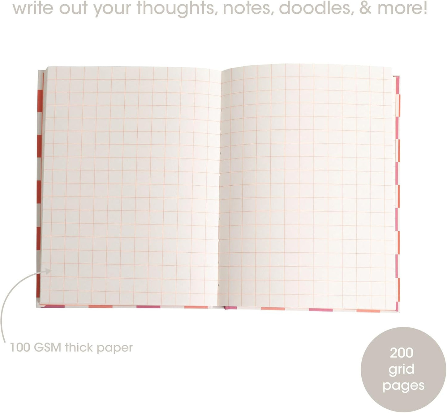Pearhead Blue Matchbook Hardcover Journal, 6x8 College-Ruled Lined Notebook, 200 Pages, Trendy Writing Journal for Work, School & Everyday Notes