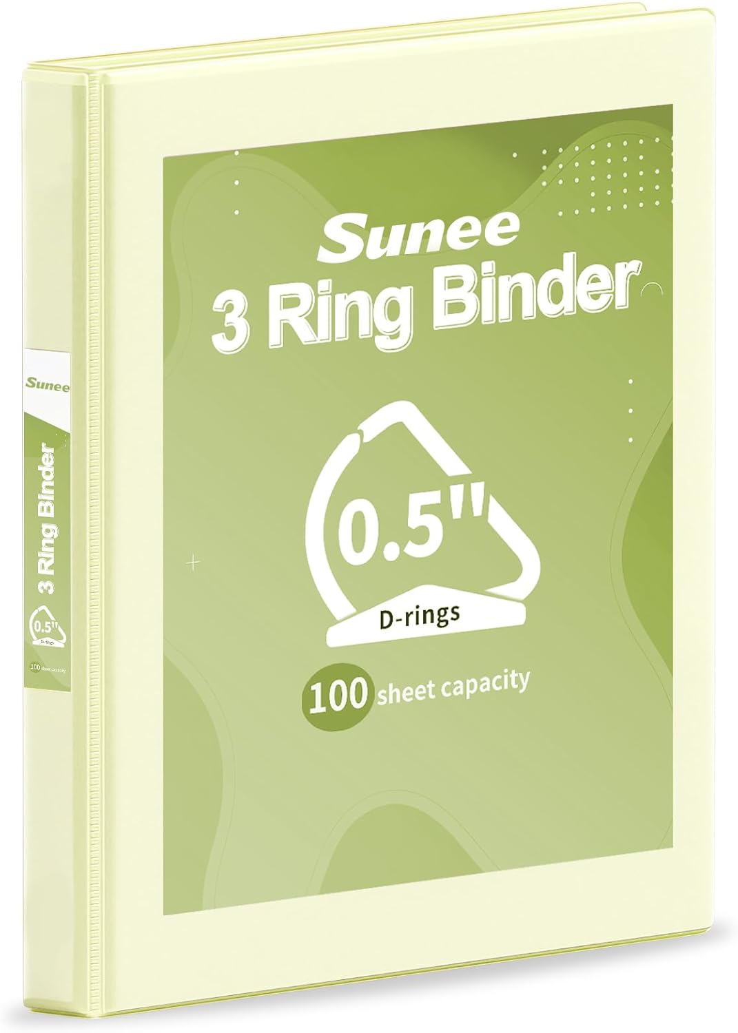 SUNEE 3 Ring Binder 2 Inch, Clear View Binder Three Ring PVC-Free (Fit 8.5x11 Inches) for School or Office Supplies, Light Purple, 1 Pack