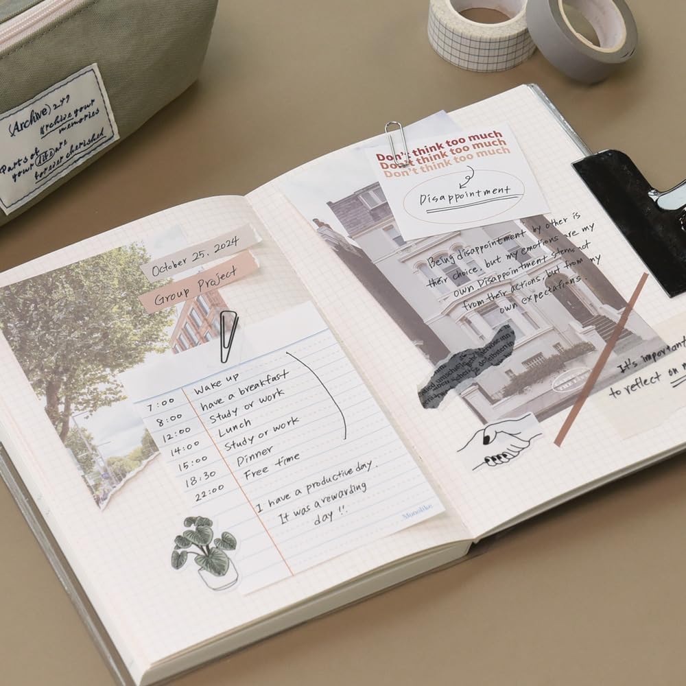 Monolike Memopad Memories design B SET - 4 Packs, 4 Different Designs, 100 Sheets Per Pad, Total 400 Sheets, Note pads, Writing pads, 3.15 x 4.17 Inches