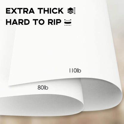 110lb White Cardstock 8.5x11, Goefun 100 Sheets Heavyweight White Card Stock 300 GSM for Invitations, Menus, Poster, DIY Card