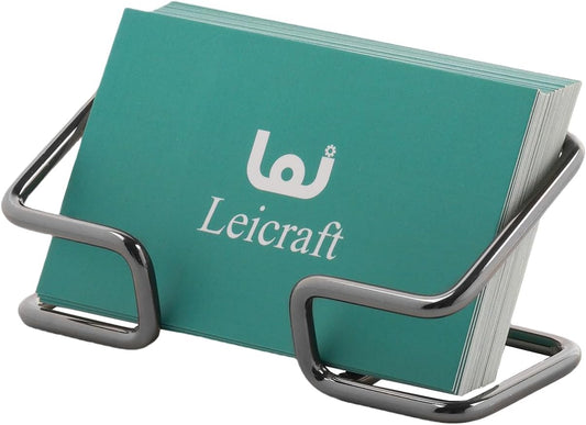 Business Card Holder for Desk, Cute Metal Card Organizers and Office Desk Accessories for Men and Women (Golden)