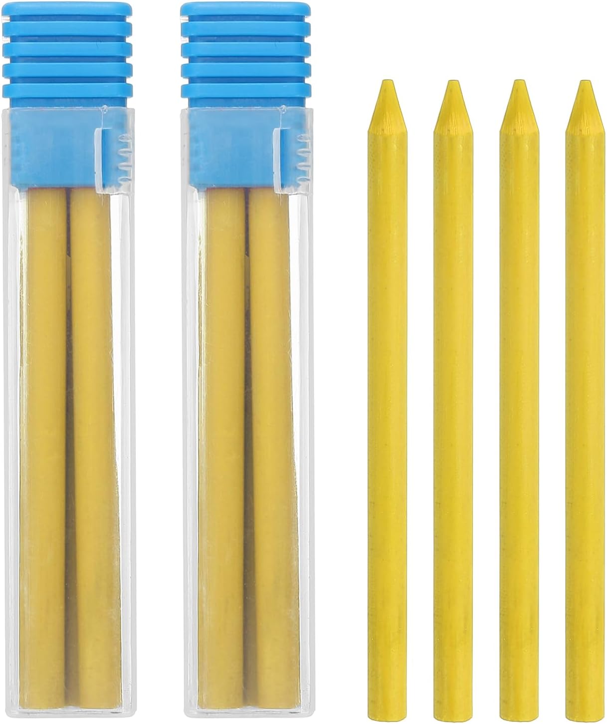 PATIKIL 12Pcs 5.6mm 2B Carpenter Pencil Lead Refills, Solid Dry Pencil Refills Break Resistant Lead Refill for Mechanical Carpenter Pencil Construction Pencils Art Drafting, Blue
