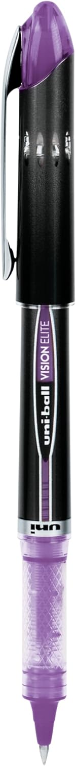 uniball Vision Elite Rollerball Pen, Micro Point (0.5mm), Blue Ink, 6 Pens