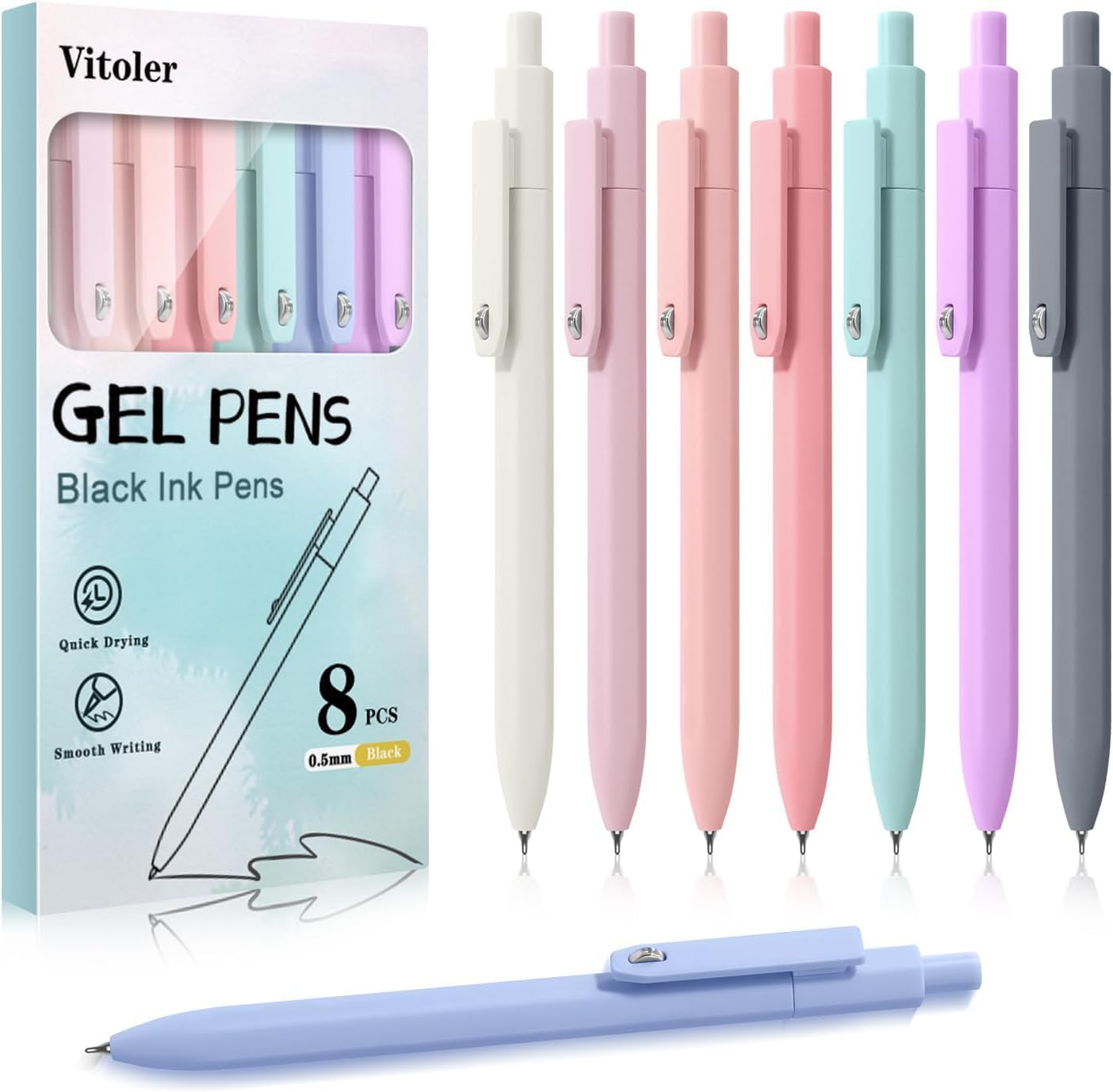 Piochoo Calligraphy Pens,8 Size Calligraphy Pens for Writing,Brush Pens Calligraphy Set for Beginners, Hand Lettering Pens