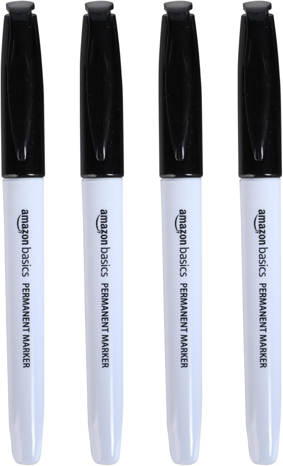 Amazon Basics Fine Tip Permanent Markers for Writing, Drawing, Quick Drying, Office, School, and Home Use, Black, 24 Pack