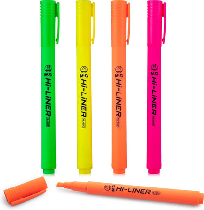 M&G Liner Highlighters, 12-Count Pack Yellow Highlighters, Chisel Tip No Bleed Highlighter Pens for Office Documents, Planning, and Everyday Organization
