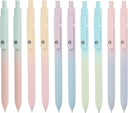 Ddaowanx Gel Pens, 6 Pcs 0.5mm Quick Dry Black Ink Pens Fine Point Smooth Writing Pens, Cute Office School Supplies Gifts for Women