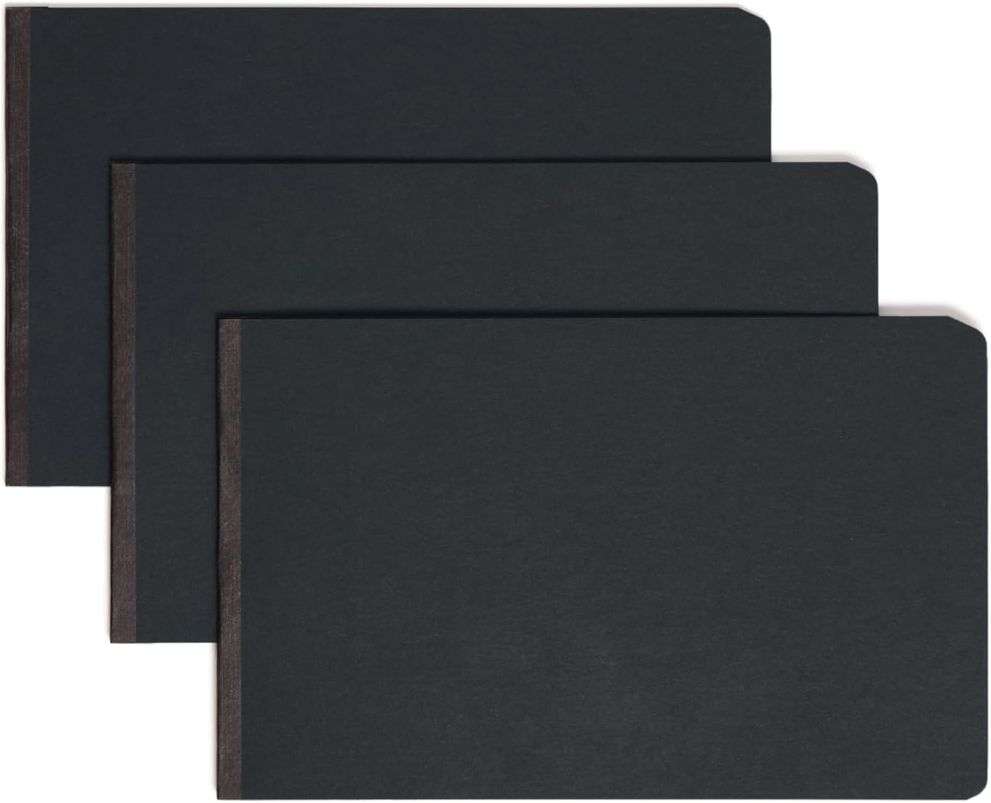 Smead Pressboard Report Cover, Metal Prong Top Fastener with Compressor, 2" Capacity, Legal Size, Black, 25 per Box (81733)