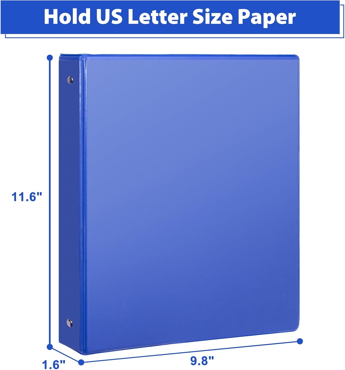CIXILDTS 1-Inch Round Ring Binders, Standard 3 Ring Binder Fit Letter Size Paper, Presentation View Binders, 6 Packs, Assorted