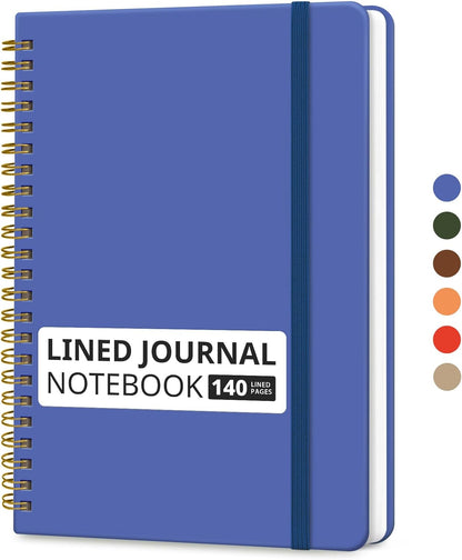 Taja Lined Spiral Journal Notebook for Women & Men, 140 Pages, College Ruled Hardcover Notebook for Work & Note Taking, Journals for Writing, A5(5.7" x 7.9") - Green