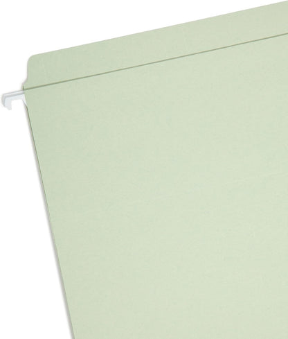 Smead FasTab Hanging File Folder, Straight-Cut Built-in Tab, Letter Size, White, 20 per Box, (64102)