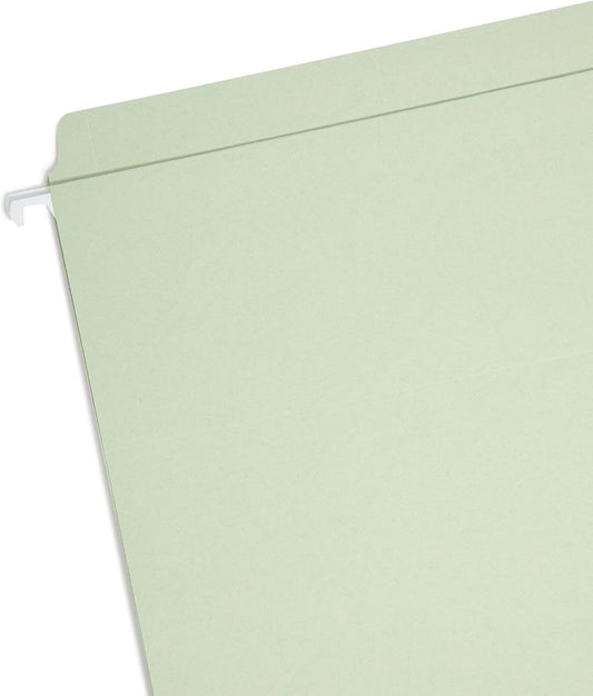 Smead FasTab Hanging File Folder, Straight-Cut Built-in Tab, Letter Size, White, 20 per Box, (64102)