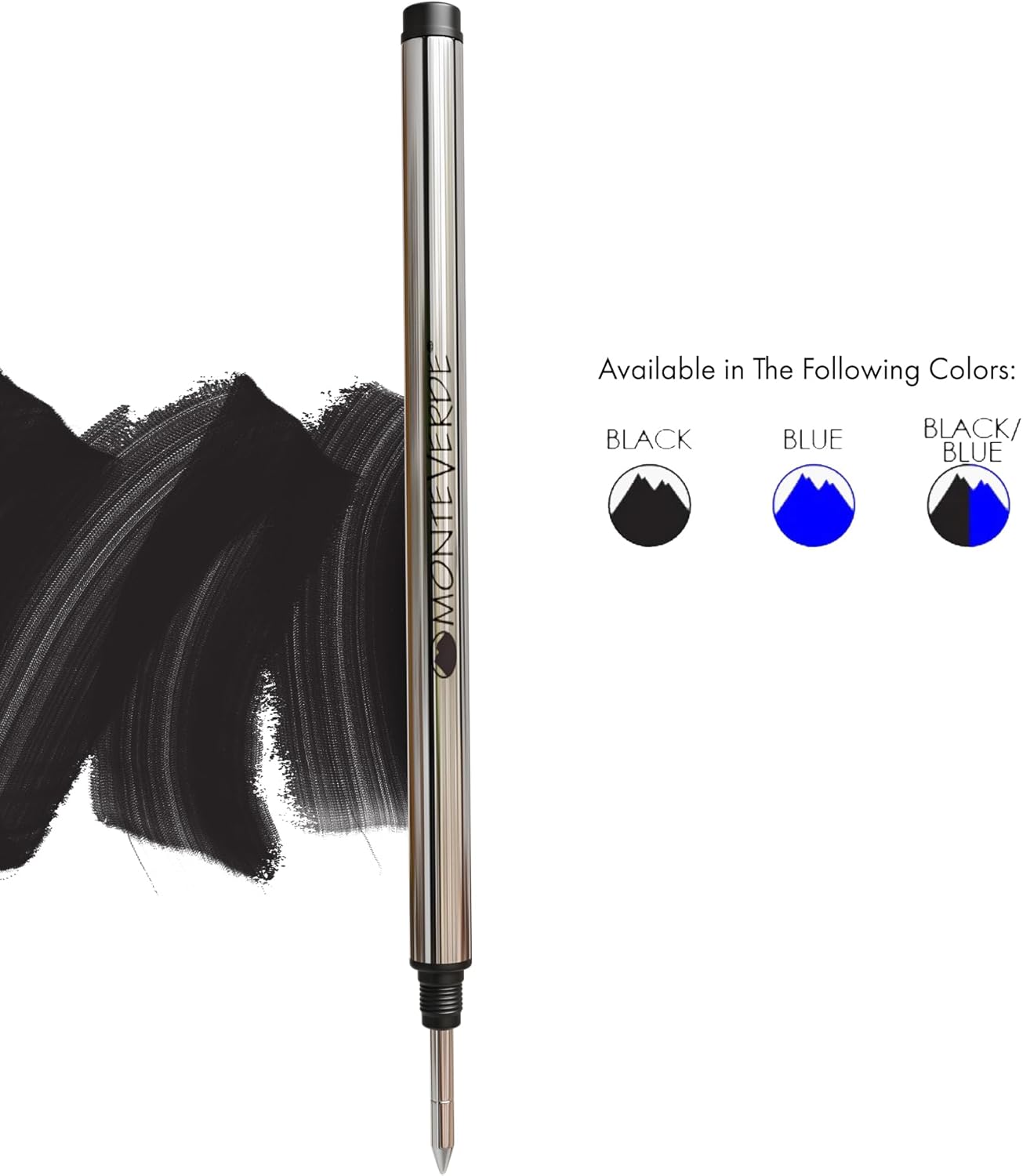 Monteverde USA Rollerball Refills to Fit Montblanc Pens, Fine Point, Black Ink, 2-Pack – Reliable and Professional Writing Solution