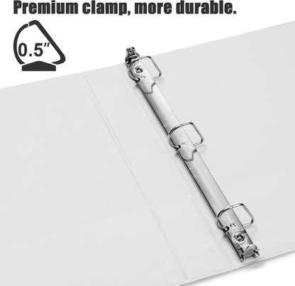 COMIX Heavy Duty Slant-D Ring View Binder, 1 inch 3 Ring Binders, Hold 225 Sheets of 8.5" x 11" Paper, 12 Pack (Black)
