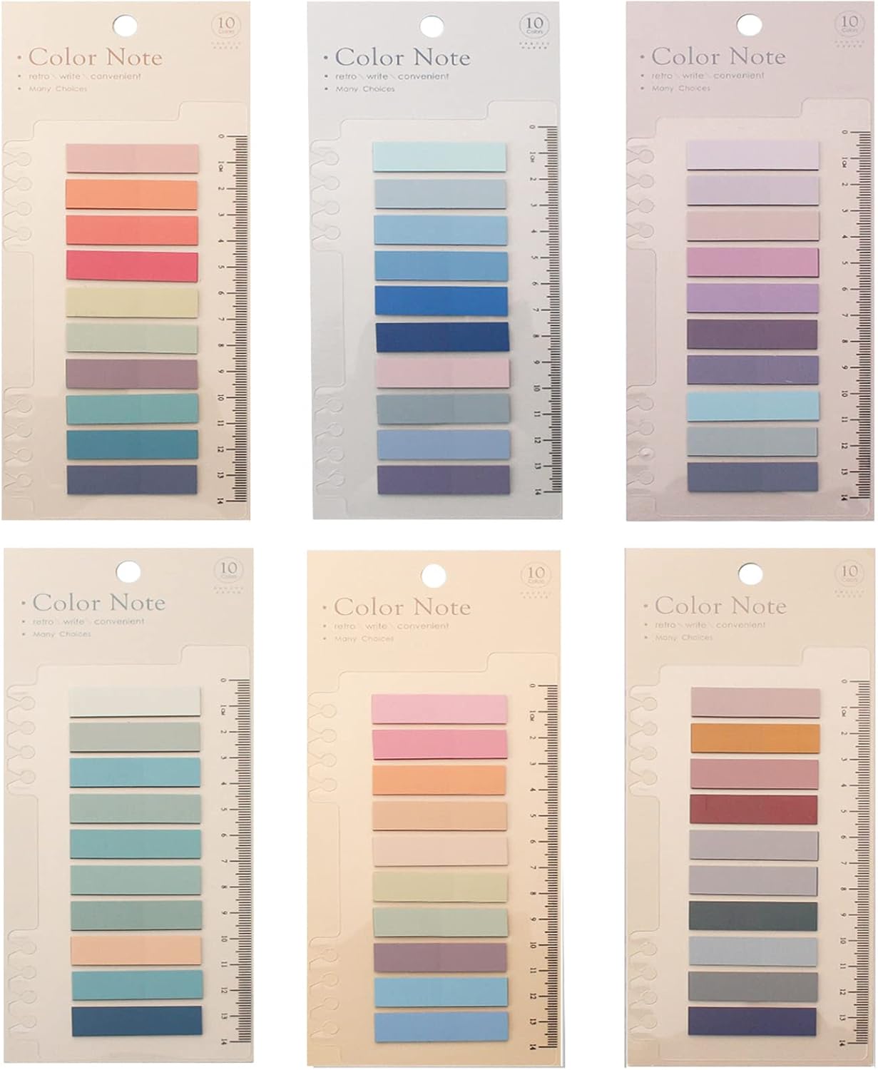 Potanro Sticky Tabs 1200 Pcs Sticky Book Tabs Colorful Annotation Tabs, Writable Transparent Sticky Notes Page Sticky Notes for School Supplies and Office Supplies (6 Sheets)
