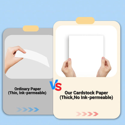 Cardstock 8.5 x 11, Thick Printer Paper 75 lb/200 gsm, 40 Sheets Card Stock White, Heavy Card stock, White CardStock Paper for Invitations, Diy Cards, Business Cards, Menus, Crafts, Drawing etc