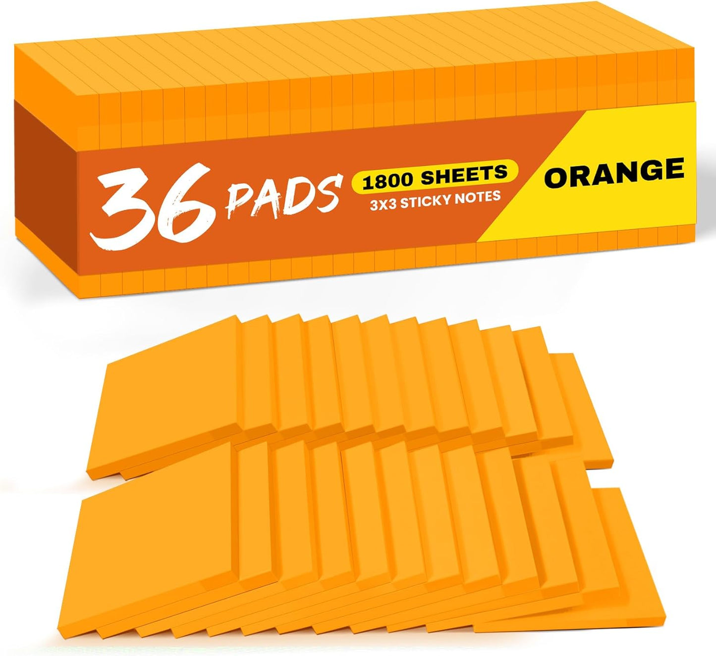 Sticky Notes, 36 Pads, 3x3 Inches Self-Stick Note Pads, Perfect for Office, Study, and Daily Life Organization - Bright