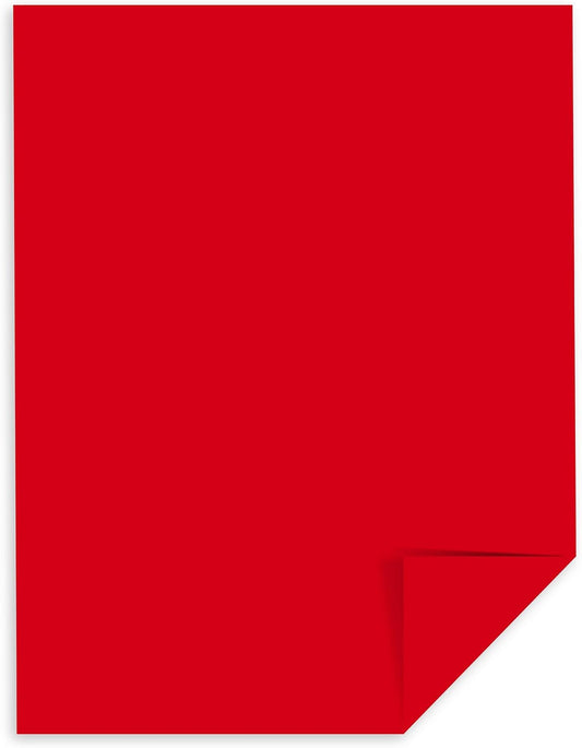 Neenah Astrobrights Premium Color Card Stock, 65 lb, 8.5 x 11 Inches, 250 Sheets, Re-Entry Red