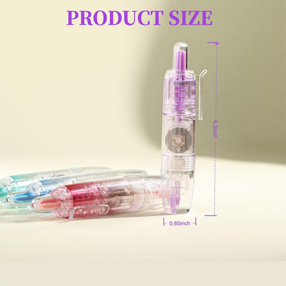 Refillable Correction Tape, 157 ft Total – 2 Pre-Filled Dispensers + 6 Snap-In Refills, School & Office Supplies, Pink &Purple