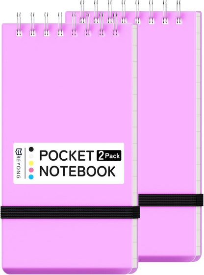 BEYONG Small Pocket Notebook Journal, Mini Notepad Spiral Notebooks Note Pads for Work School (Grayish Blue, 3x5)