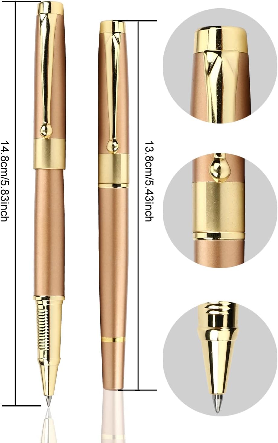 YIVONKA Ballpoint Pen Black Refill,Luxury Ballpoint Line width 0.5mm,Best Ball Pen Gift Set for Men & Women Professional Executive,Office,Nice BallPens Classy Gift Box (Black)