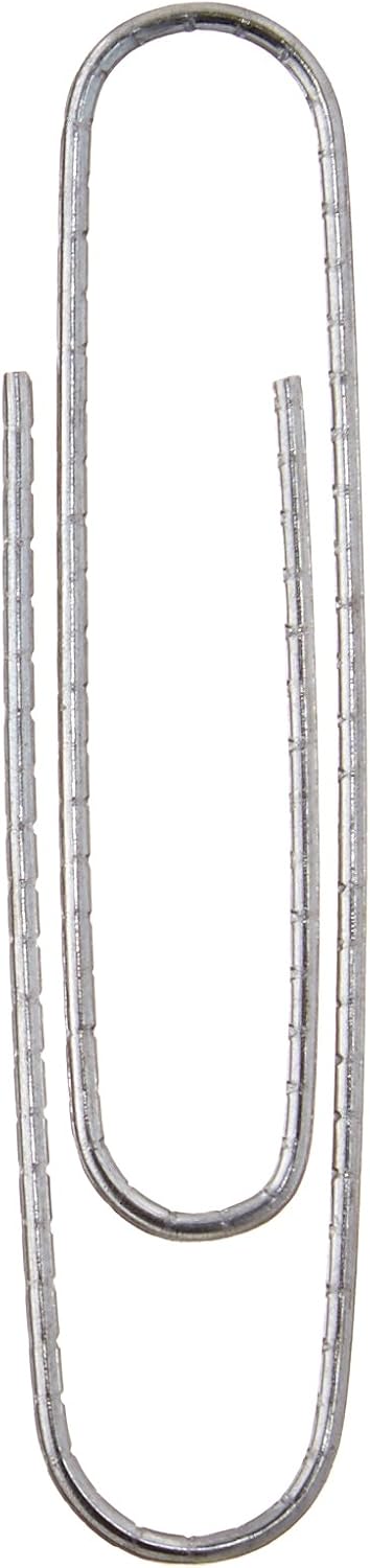 Amazon Basics No. 1 Paper Clips, Smooth, 1000 Count (10 Pack of 100), Silver